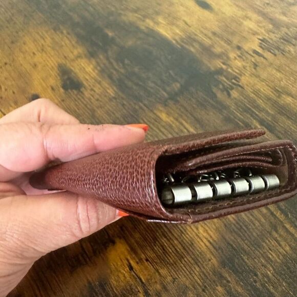 Burberry Brown Leather 5 Hooks Key Holder‎ Coin Wallet Case Authenticated W/ COA - Picture 6 of 13